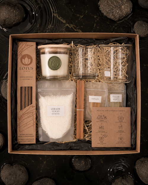 Box Lótus - kit completo para criar sua vela